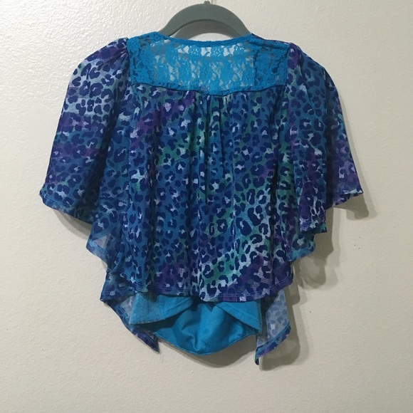 NWOT Justice 2 Piece Blouse SZ 7 - Picture 4 of 4